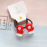 2pcs New Cute Cartoon Christmas Elk Elastic Hair Bands Rubber Hair Rope Tie Girls Hair Scrunchie Ponytail Holder Gum Accessories
