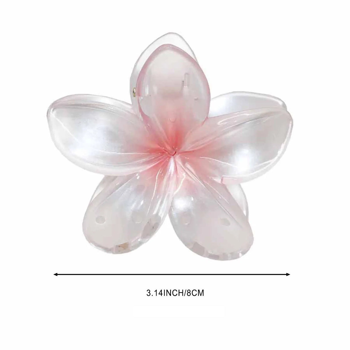 Gradient Frangipani Hair Clip 1PC Plumeria Hairpin Ins Style Ponytail Holder Barrette Sweet Shark Claws Party Hair Accessories