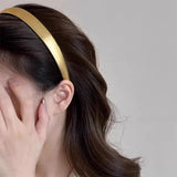 New Europe and America Elegant Gold Sliver Leather PU Hairband Headband for Women Girls Hair Bands Hair Accessories