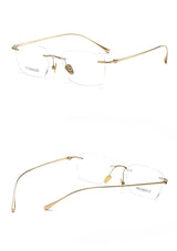 Fashionable and Simple Frameless Titanium Alloy Business Men's Glasses Personalized High-quality Women's Frames Suitable  Myopia