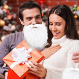 Funny Santa Beard Costume White Beard Christmas Santa Claus Beard Costume Accessories for Boys and Adults Disguise Santa