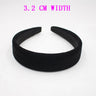 SWINATE Fashion Women Basic Black Velvet Hairband Double Size Headband Stretch Hair Hoop Simple Plain Style Easy For Wearing