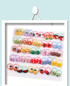 2pcs New Cute Cartoon Christmas Elk Elastic Hair Bands Rubber Hair Rope Tie Girls Hair Scrunchie Ponytail Holder Gum Accessories