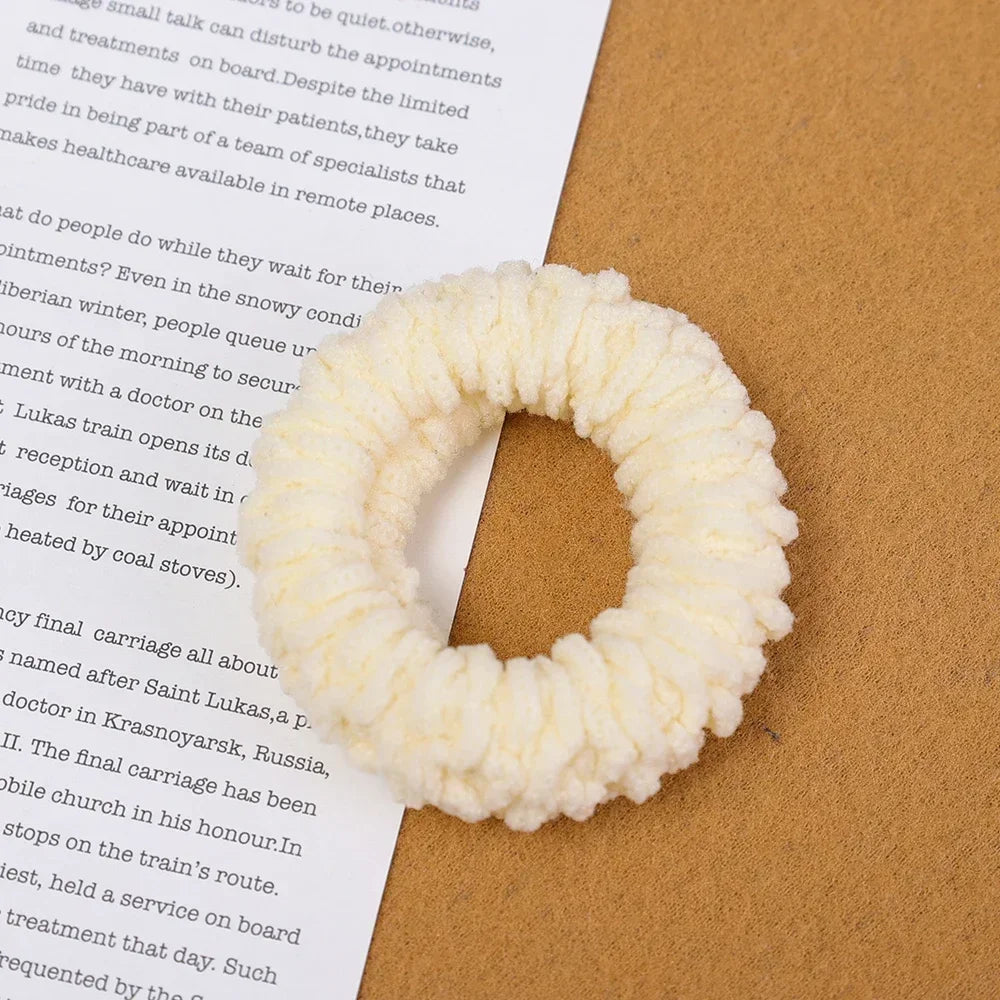 10-50pcs New Korean Woman Big Elegant Elastics Hair Band Solid Color Scrunchies Hair Ties Ladies Ponytail Hold Hair Accessories
