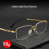High Quality Men Pure Titanium Half-Rim Glasses Frame Ultra-Light Comfortable Business Myopia Prescription Glasses Frame