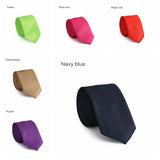 Fashion Casual Slim Plain Mens Solid Skinny Neck Party wedding Tie Silk Necktie