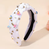Knotted Wide Headbands Diadem For Back To School Pearls Pencil Hair Bands Kids Head Hoop Girls Children Daily Tiara Accessories
