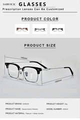 2024 new Italian imported titanium eyeglasses frame star the same fashion VENUS men reading myopia presbyopia optical glasses