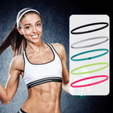 4 Pieces Solid Thicken Non-Slip Elastic Sports Outdoor Headbands Hair Headbands for Men Exercise Hair Bands Sweatbands for Women