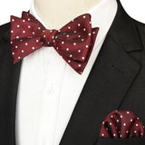 EASTEPIC Striped Bow Tie for Men Hanky Set Plaid Accessory Paisley Neckwear Floral Design Polka Dot Pure Black Evening Party