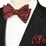 EASTEPIC Striped Bow Tie for Men Hanky Set Plaid Accessory Paisley Neckwear Floral Design Polka Dot Pure Black Evening Party