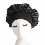 Hair Bonnet for Sleeping Silk Nightcap Satin Elastic Narrow Brim Shower Cap Round Hat Home Hair Care Cap Satin Bonnet