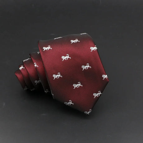 Cute Cartoon Pattern Animal Floral Printed Tie For Men Narrow Slim NeckTie Wedding Red Navy Party Ties Cravat Accessories Gifts