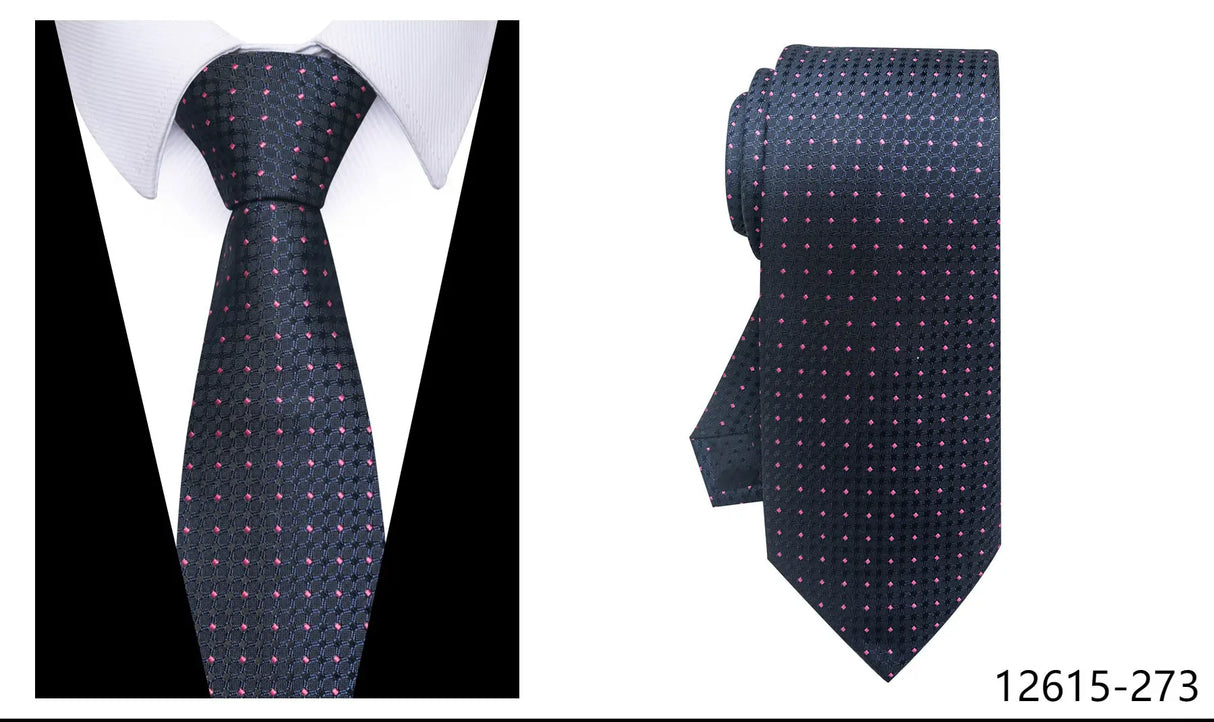 100% Silk Brand Purple Tie Men Necktie High Quality Mix Colors Silk 7.5 cm Gravatas Accessories Wedding April Fool's Day