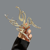 Luxury Large Metal Hair Claw Clip Irregular Hairpins Punk Crystal Hair Crabs Barrettes Vintage Jaw Clips Women Hair Accessories
