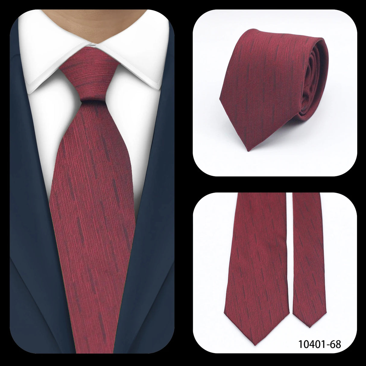 LYL 7CM Luxury Jacquard Red Dots Business Necktie Western Accessories Wedding Guest Gift Bolus Tie Items