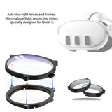 For Quest 3 lens Magnetic eyeglass frames anti-blue light optical lenses protection VR accessories for Oculus/Meta Quest 3