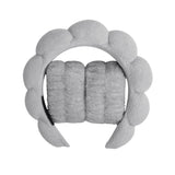 3 件套时尚 Microfiber Washing Wristbands Scrunchies Puffy Headband Spa Bubble Headband for Washing Face Makeup Shower Skincare