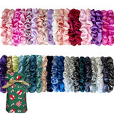 40PCS Silk-Like Women Elastic Hair Scrunchies For Women Hair Ties Rubber Band Hair Rope Accessories Wholesale