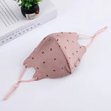 Cute Bow Print Face Mask Adult Winter Thickened Cloth Mask Protection Face Cover Sweet Mouth Mask