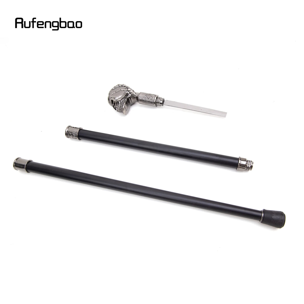 Skull Head Big Tooth Steampunk Walking Stick with Hidden Plate Self Defense Fashion Cane Plate Cosplay Crosier Stick 93cm