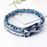 Fashion WomenFloral Headband Hair Accessories Leopard Cross Knotted Bow Chiffon Hair Band Girls Headdress Ladies Hoop Headwear