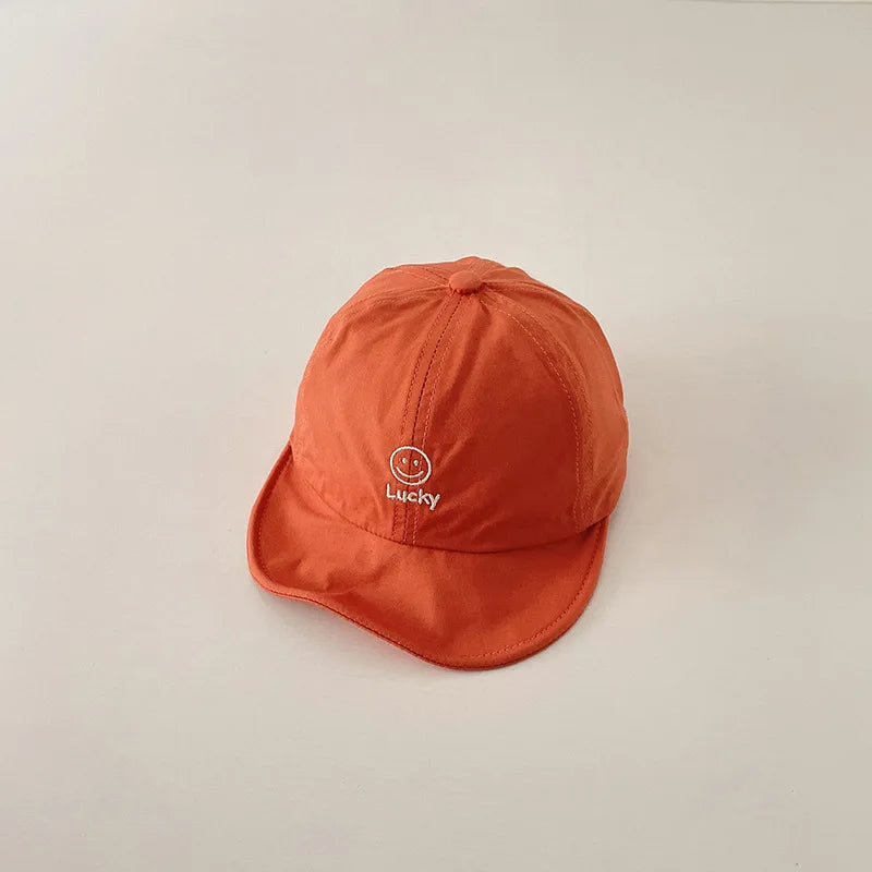 Fashion Baby Hat Cap Korean Version Smile Face Boy Girl Baseball Hats Soft Brim Toddler Visor Cotton Casual Adjustable Kids Caps