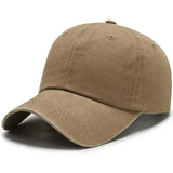 Hat Men's Washed Coated Baseball Cap Color Tile Korean Version Simple Dome Cap Solid Color Sports Sun Hat