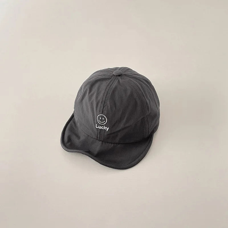 Fashion Baby Hat Cap Korean Version Smile Face Boy Girl Baseball Hats Soft Brim Toddler Visor Cotton Casual Adjustable Kids Caps