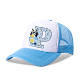 Blueyi Bingo Kids Baseball Cap Cartoon A-Z Letter Print Sun Hat Boys Summer Casual Caps Kawaii Adjustable Peaked Hats Child Gift