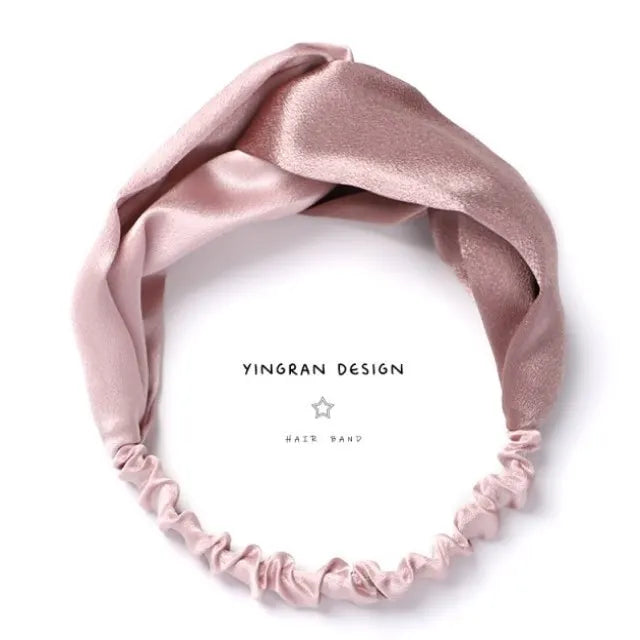 Cross elastic headband chiffon silk headband ladies headband hair accessory sports face wash