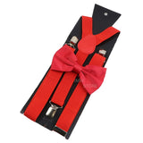 Elastic Leather Suspenders Bowtie Set Braces Men Women Sage Green Adjustable Braces Straps For Wedding Y-Back Shirt Accessories