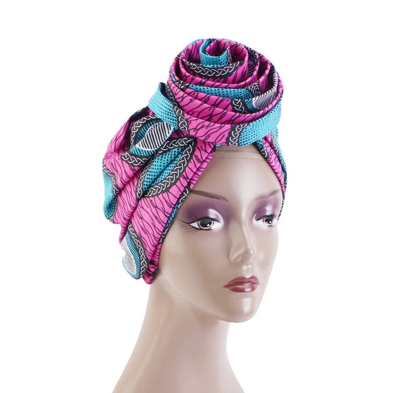 African Printed Satin-lined Turban Hat Women Fashion Dished Flower Hat All Kinds Of Popular Multifunction Wrap Head Ethnic Caps