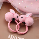 Hair Accessories Girls Ties Elastique Cheveux Fille Gomas Elasticas Furry Korean Kinder Kleding Rabbit Ears Scrunchie Headbands
