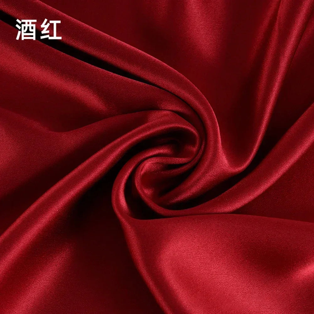 19 Momme Width 114cm 100% Pure Natural Mulberry Silk Fabric Make Clothing/Pillowcase/Eye Mask/Nightcap/Bedding/Pajamas Fabric