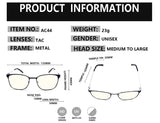 Glasses Blue-Light Blocking Fashion Elliptical Eyeglasses Anti UV Ray Computer Gaming Glasses Blue Blocker Glasses for Women/Men