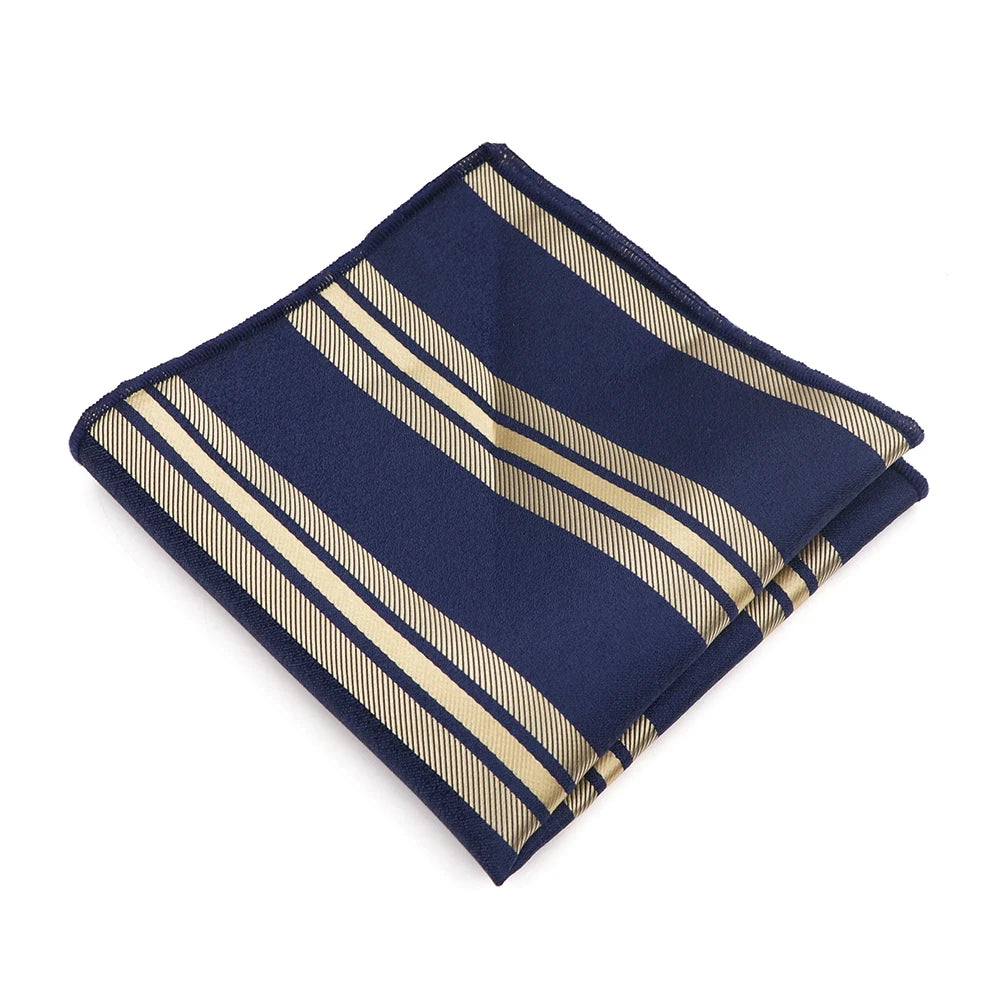 High Grade New Style Jacquard Woven Hanky Pocket Square Dot Striped Floral Handkerchief Fit Formal Party Workplace Suit Gift