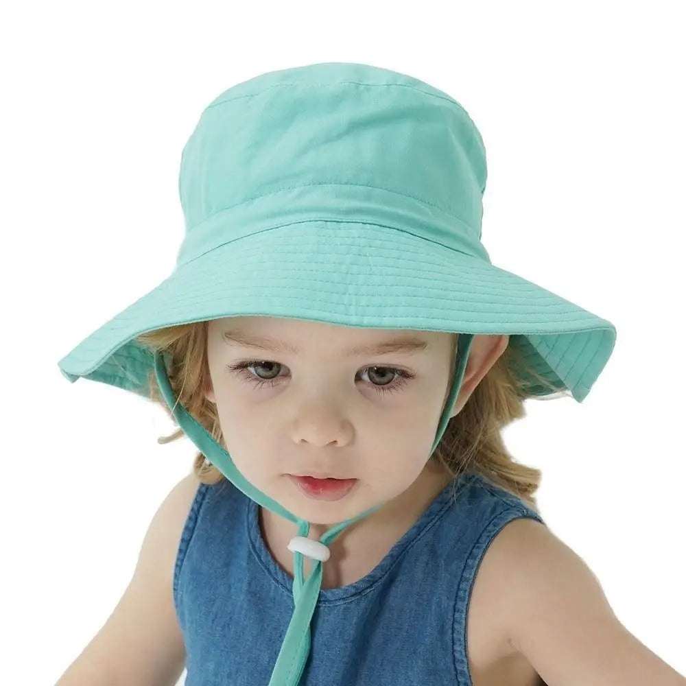 Summer Baby Sun Hat Baby Sun Hat for Girls and Boys Outdoor Neck Ear Cover Anti UV Kids Beach Caps Bucket Cap 0-8 Years