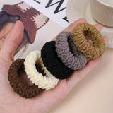 High Elastic Thicken Hair Rope Towel Pleated Scrunchie High Ponytail Holders Rubber Band Elastic Women Hair Ring Hair Accessory