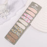 10Pcs/set 2.2'' Printed Embroidery Waterdrop Shape Hair Clips For Cute Girls BB Hairpin Barrettes Headwear Kids Hair Accessories