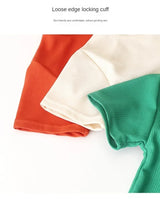 2Pcs Fashion Children Short Sleeve Shorts Sets Summer Kids Clothes Boy Girl Baby Cotton Tee Pant Outfits Soild Color Tracksuits
