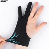 Anti-touch Two-Finger Hand Painting Gloves For Tablet Digital Board Screen Touch Drawing Anti-fouling Oil Painting Art Supplies