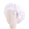 Solid Satin Silk Bonnet with Band Tie Baby Sleep Cap Bowknot Kids Baby Night Sleep Cap Beanies Girl Makeup Cap Children Nightcap
