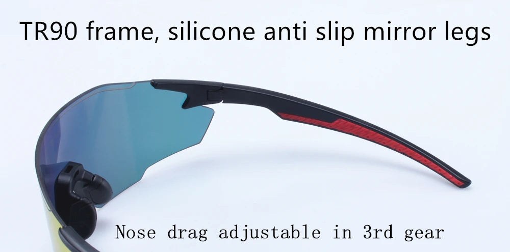 1 Lens NRC Cycling Sunglasses UV400 TR90 Sports Bicycle Glasses MTB Mountain Bike Fishing Hiking Riding Eyewear for Men Women
