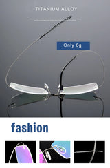 Titanium Alloy Ultra-Elastic Frameless Metal Glasses Frame for Men and Women, Rimless Myopia Prescription Glass Frames FJ868