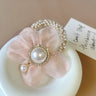 Flower Rhinestone Pearl Hair Elastics Ties Korean Version Headband Ponytail Hair Holder Hair Accessories for Girl and Women