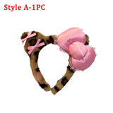 Kawaii Anime Cartoon Fashion Cat Hairband Bow Plush Hair Accessories Decorate Creative Personality Fashion Birthday Gift