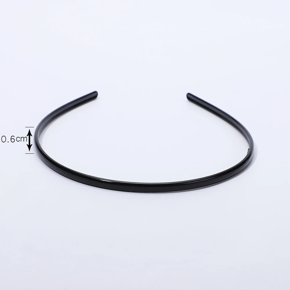 1 Piece Simple Women Headbands Fashion Head Band for Girls  Solid Black Color Casual Hair Accessories Plastic Headbans Wholesale
