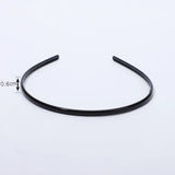 1 Piece Simple Women Headbands Fashion Head Band for Girls  Solid Black Color Casual Hair Accessories Plastic Headbans Wholesale