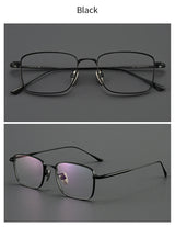 Xbora Men's Ultra-Light Pure Titanium Glasses Frame Business Square Flexible Optical Women's Prescription Eyelasses 1908